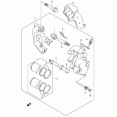 Схема узла: Передний тормозной суппорт для Suzuki DR-Z250