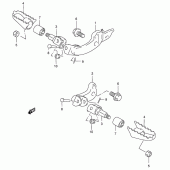 Схема вузла: Підніжки (Model k2/k3/k4/k5 e24) для Suzuki DR200 DR200SE