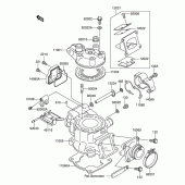 Схема узла: Головка цилиндра & Цилиндр для Suzuki RM100
