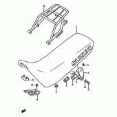 Схема вузла: Сидіння (Model l/m/n/p) для Suzuki DR350