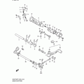 Схема узла: Копирный вал & Вилки & Вал переключения для Suzuki GSX750 Katana