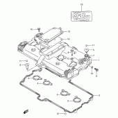 Схема узла: Клапанная крышка для Suzuki GSX750 Katana