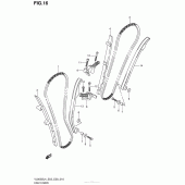 Схема вузла: Ланцюг ГРМ & Натягувач & Заспокоювач Suzuki VL800 Boulevard C50 BOSS