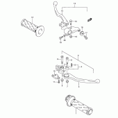 Схема вузла: Ручки керма для Suzuki RF600