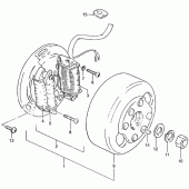 Схема узла: Статор & Ротор (E8) для Suzuki TS125