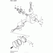 Схема вузла: Колінчастий вал & Поршень для Suzuki SFV650 Gladius