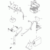 Схема вузла: Електроустаткування (Model k4) для Suzuki LS650 Savage