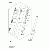 Схема вузла: Передня вилка для Suzuki DL650 V-Strom
