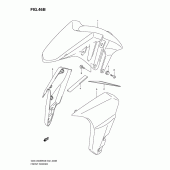 Схема узла: Переднее крыло (Without abs, model l0) для Suzuki GSX1300 B-King