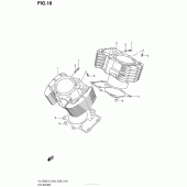 Схема вузла: Cylinder (Vl1500Bl4 E28) для Suzuki VL1500 Boulevard C90