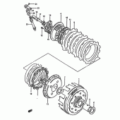 Схема вузла: Зчеплення (Model n/p) для Suzuki DR650 DR650R