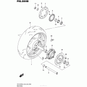 Схема узла: Заднее колесо (Gsx1300Ral5 E28) для Suzuki GSX1300 Hayabusa