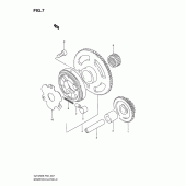 Схема узла: Привод стартера для Suzuki GZ125 Marauder