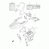 Схема вузла: Передній обтічник (Model t) для Suzuki DR800