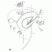 Схема узла: Топливный бак (Model x) для Suzuki VZ800 Marauder