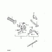 Схема узла: Левый пульт управления рулевой для Suzuki TS250