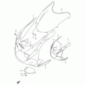 Схема вузла: Передній обтічник (Model v) для Suzuki GSX-R750