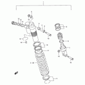 Схема вузла: Амортизатор задній (Model w) для Suzuki RM250