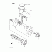 Схема узла: Коленчатый вал & Поршень (Model k) для Suzuki RM125