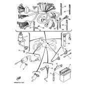Схема вузла: Електроустаткування 1 Yamaha DT125 DT125R