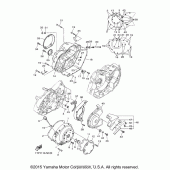 Схема узла: Крышки картера (1) Yamaha XVS950 Bolt C-Spec