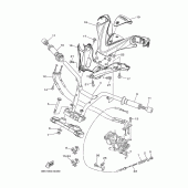 Схема вузла: Кермо та Тросики Yamaha XP500 T-MAX