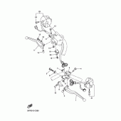 Схема вузла: Пульт управління рульовий та Важіль Yamaha XVS400 Drag Star Classic