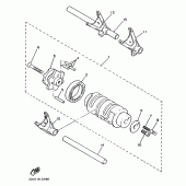 Схема вузла: Копірний вал та Вилки Yamaha XV535 Virago
