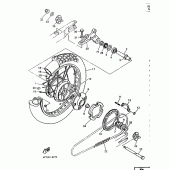 Схема вузла: Заднє колесо Yamaha XT600 XT600