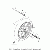 Схема вузла: Переднє колесо Yamaha YZF-R3