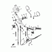 Схема вузла: Кермо та Тросики Yamaha XT225 XT225