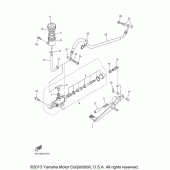 Схема вузла: Задній гальмівний циліндр Yamaha YZF-R1 R1S Limited Edition