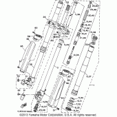 Схема узла: Вилка передней оси Yamaha WR250 WR250Z