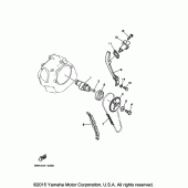 Схема вузла: Розподільний вал та Ланцюг ГРМ Yamaha TTR230 TT-R230