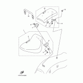Схема вузла: Сидіння 1 (4TR8) Yamaha XVS400 Drag Star