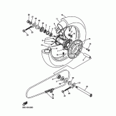 Схема узла: Заднее колесо Yamaha YZ250 YZ250F