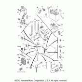 Схема вузла: Електроустаткування (2) Yamaha XV1700 Road Star Silverado