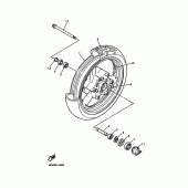 Схема вузла: Переднє колесо Yamaha XJ900 Diversion