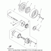 Схема узла: Привод стартера Yamaha XVS650 V-Star Custom