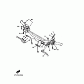 Схема вузла: Пульт управління рульовий та Важель Yamaha TT250R TT-R