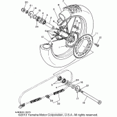 Схема узла: Заднее колесо Yamaha WR250 WR250Z