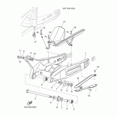 Схема узла: Задний рычаг и Подвеска Yamaha MT03 MT-03