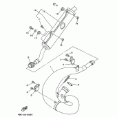 Схема вузла: Вихлопна система Yamaha WR250 WR250Z