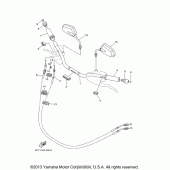 Схема вузла: Руль і Тросики Yamaha XV1900 Raider S