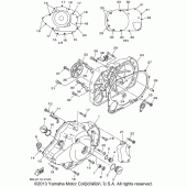 Схема узла: Крышки картера (1) Yamaha XVS1100 V-Star Custom