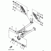 Схема вузла: Rear arm. suspension Yamaha XV535 Virago