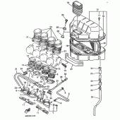Схема узла: Впускная система Yamaha YZF750 YZF750