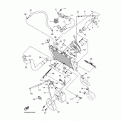 Схема вузла: Радіатор та Патрубок системи охолодження Yamaha XJ6 Diversion F