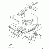 Схема узла: Задний рычаг и Подвеска Yamaha XT125