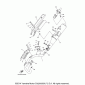 Схема вузла: Вихлопна система Yamaha XT250 XT250